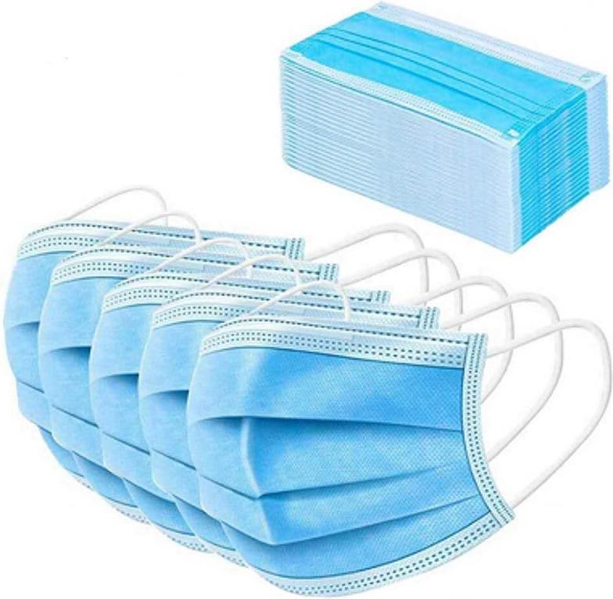 3-laag wegwerpmaskers - mondkapjes 50 stuks (niet medisch!)
