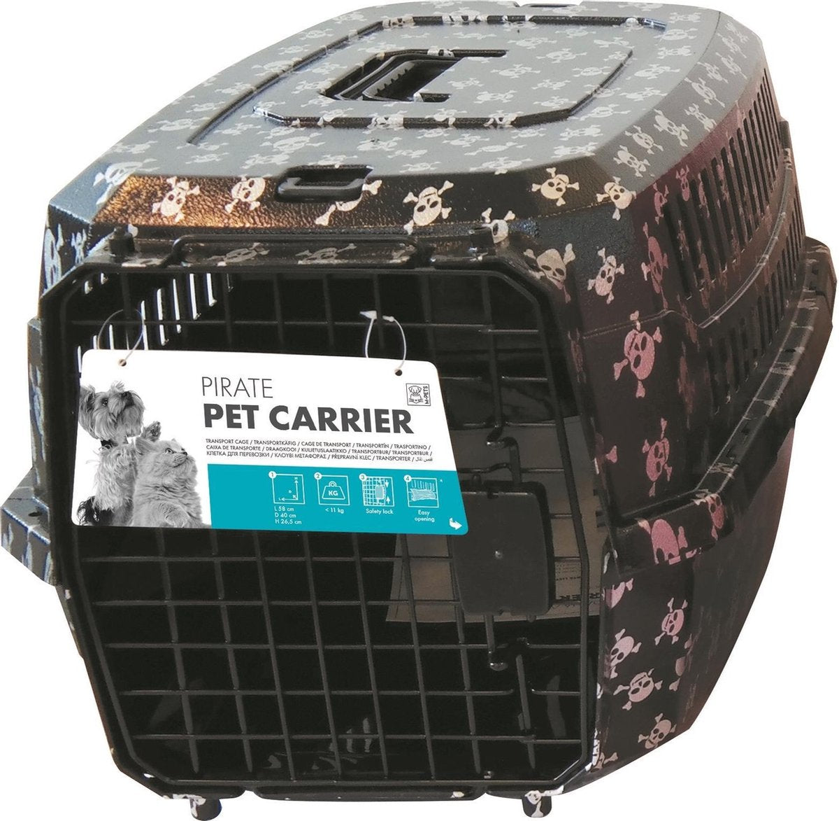 M-pets Vervoersboxen Honden 58 X 40 X 26.5 Cm Zwart