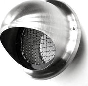 Bolrooster RVS Ø 160mm met grofmazig gaas - hoge doorlaat