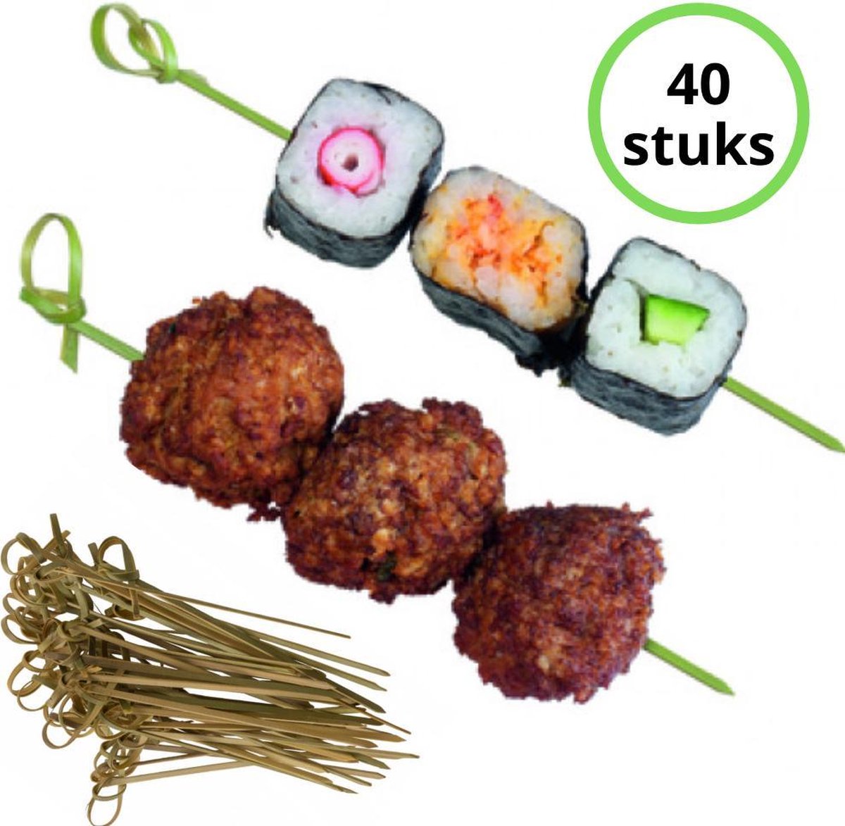 DirectSupply Bamboe cocktailprikkers - Bamboe prikkers - Bamboe spiesjes