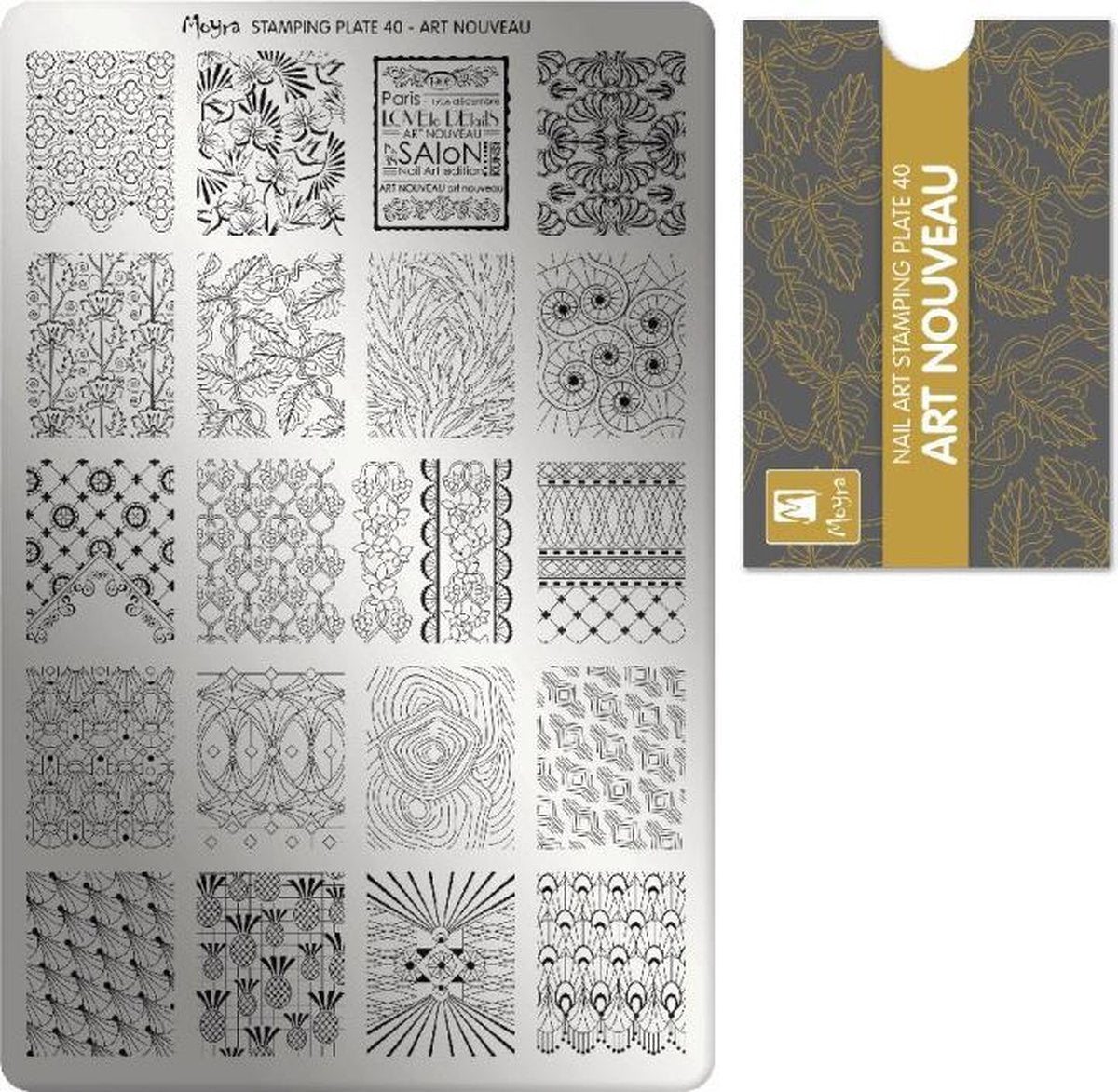 Moyra Stamping Plate 40 Art Nouveau