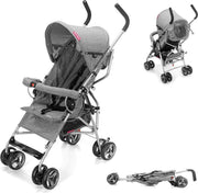 Moby System Buggy Barton Grijs - Kinderwagen - paraplu buggy - Plooibuggy