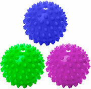 #DoYourFitness - 3 delige set massagebal - »Nica« - Lacrosse Bal / Fasciaball voor effectieve zelfmassage van triggerpoints - diameter 10cm - marineblauw/groen/lila