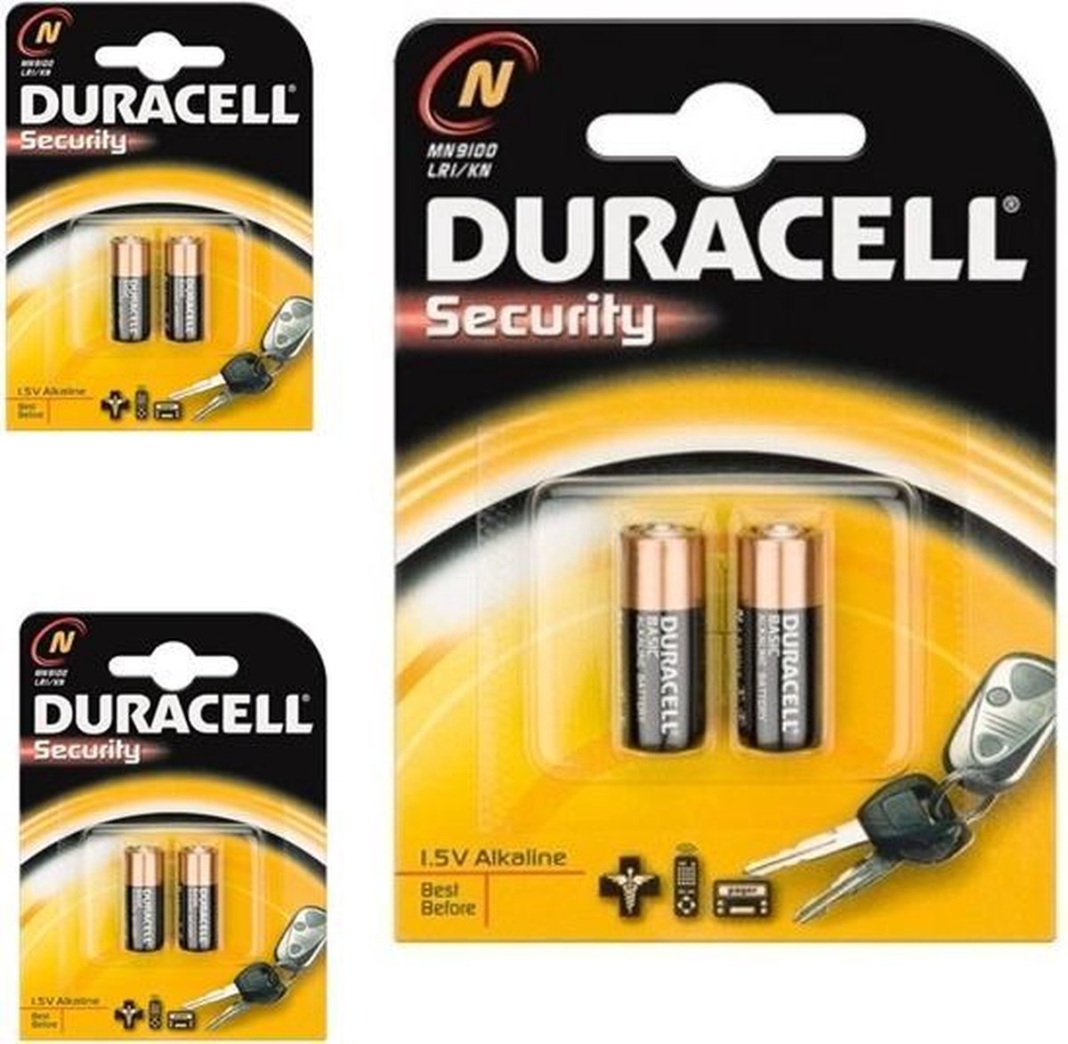 6 Stuks (3 Blisters a 2st) - Duracell LR1 / N / E90 / 910A 1