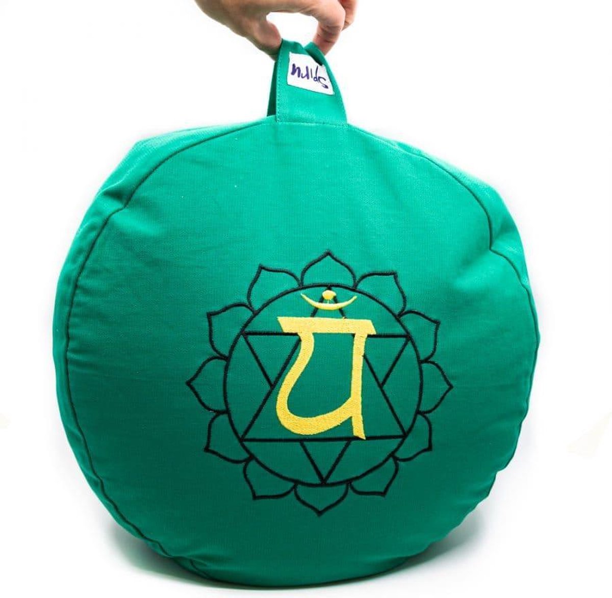 Spiru Meditatiekussen Katoen Groen – 4e Chakra Anahata – 36 x 15 cm