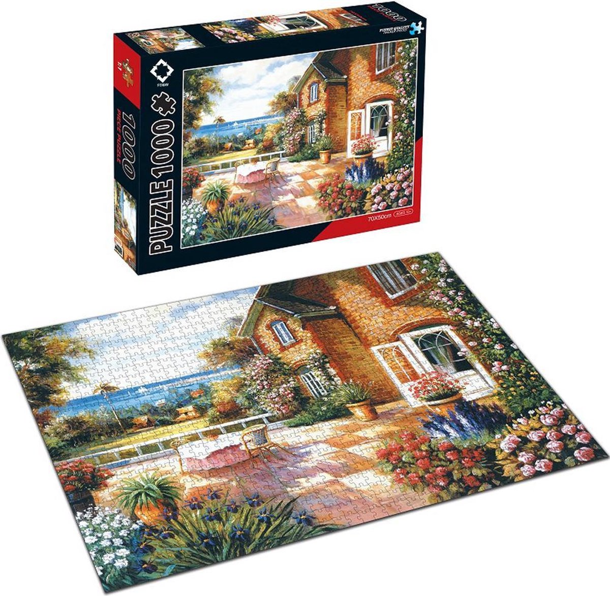 Puzzel Kunstwerken - Strandhuis| Kunst puzzel voor volwassene | Kunst Puzzel Collectie | Puzzel 1000 | Puzzel - 1000 stukjes – Strandhuis| Puzzel – Strandhuis