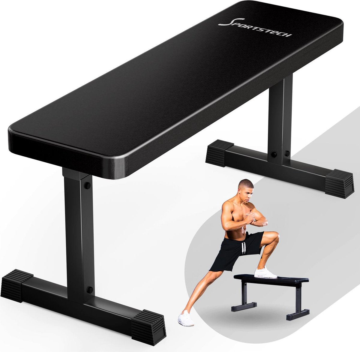 SPORTSTECH Halterbank voor Home Gym | Home fitnessapparatuur | Fitnessbank voor spieropbouw