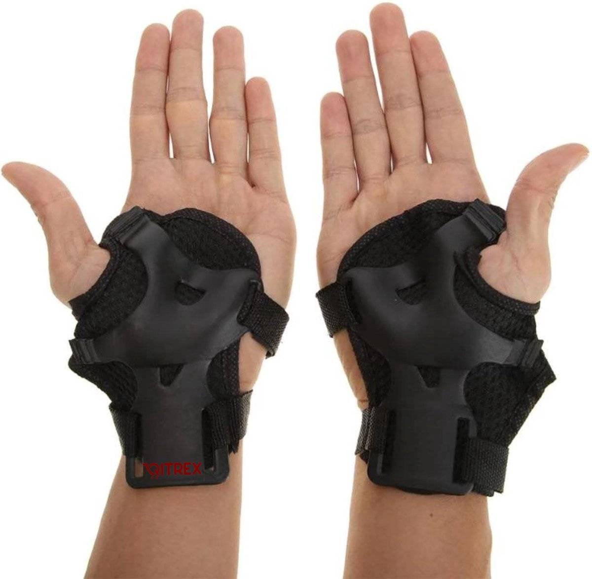 Skate Bescherming Volwassenen | Skate Beschermset Volwassenen | Elleboog Knie Hand Pads Set Skeeler Beschermset Valbescherming 3 Delig Zwart | Skate Bescherming | Beschermset Skeelers | Rolschaats Bescherming Volwassen | Beschermset Volwassenen