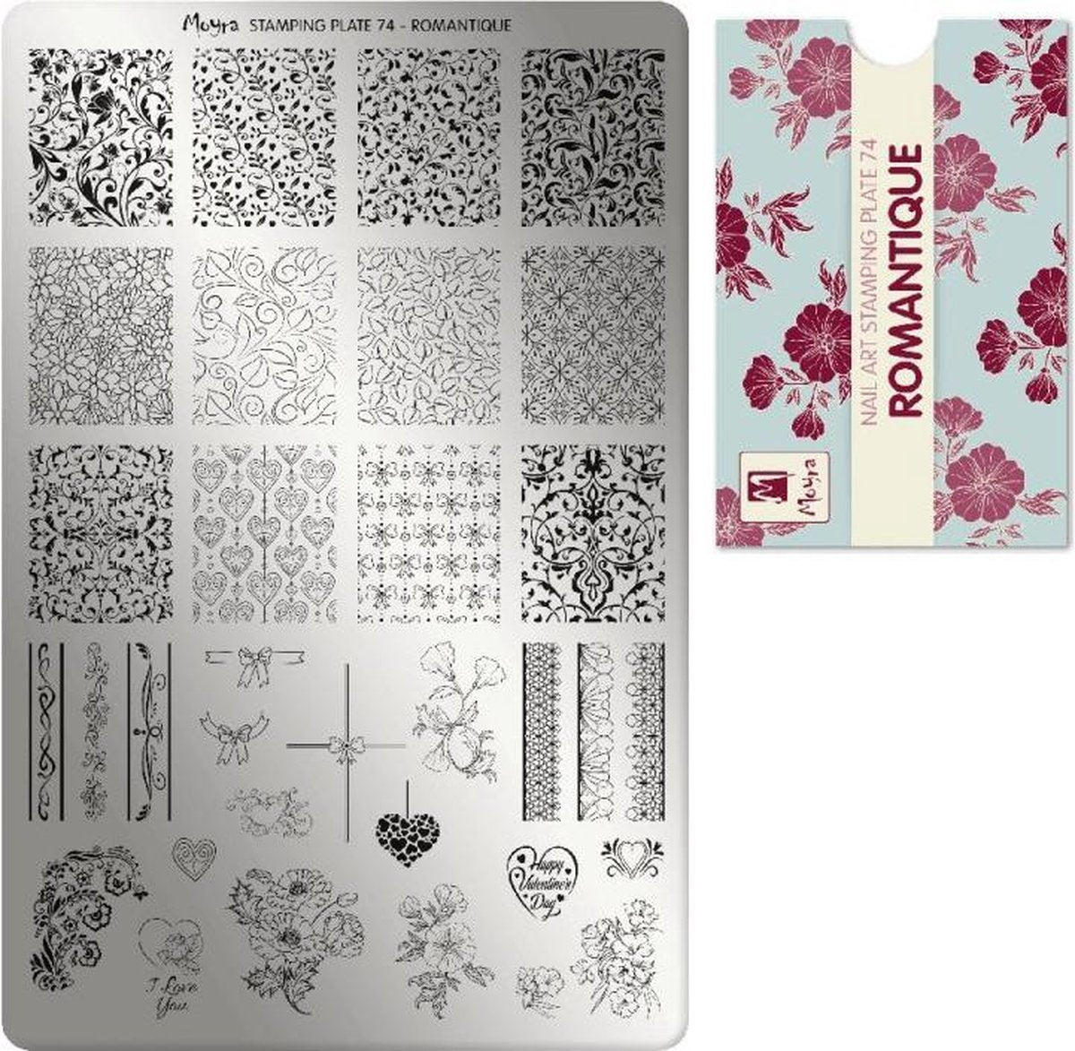 Moyra Stamping Plate 74 Romantique