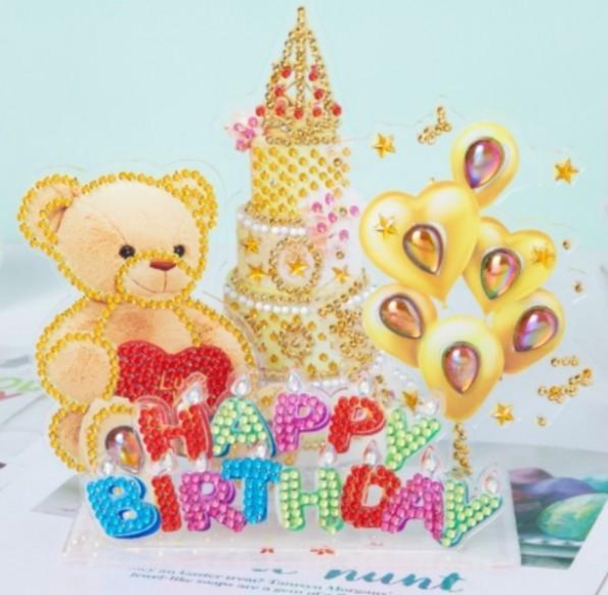 DIY Diamond drawing: Happy birthday