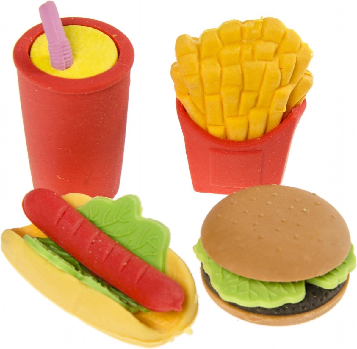 Lg-imports Speelgoedeten Fastfood 4delig gummen
