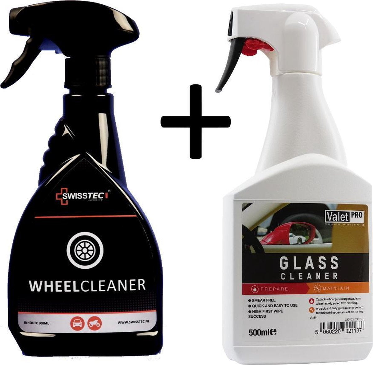 Velgenreiniger SwissTec Wheelcleaner + ValetPro 500 ml Glasreiniger Twv €  31
