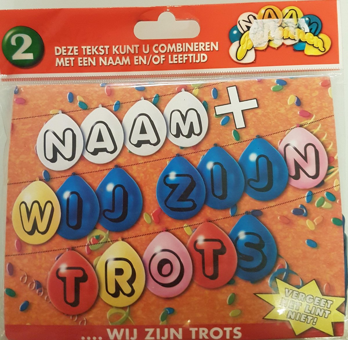 ballonnen wij zijn trots