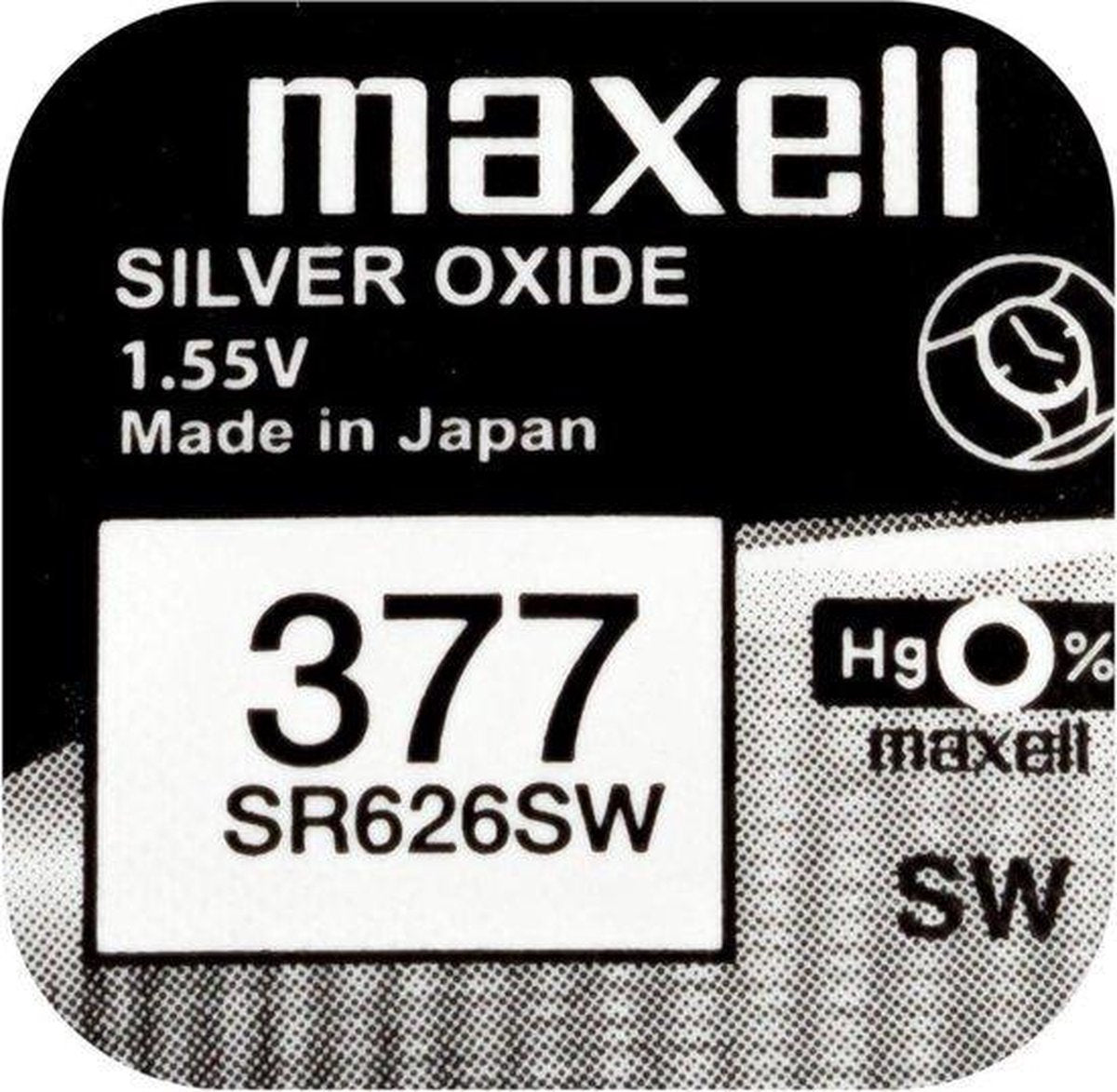 MAXELL 377 / SR626SW zilveroxide knoopcel horlogebatterij 3 (drie) stuks
