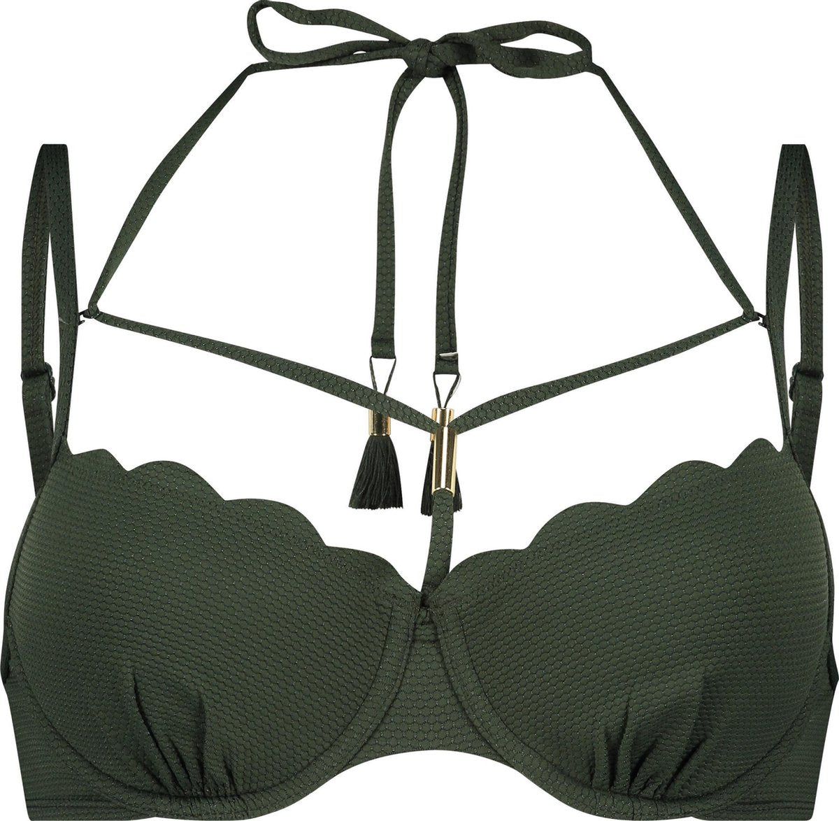 Hunkemöller Dames Voorgevormde beugel bikinitop Scallop Glam - maat C80