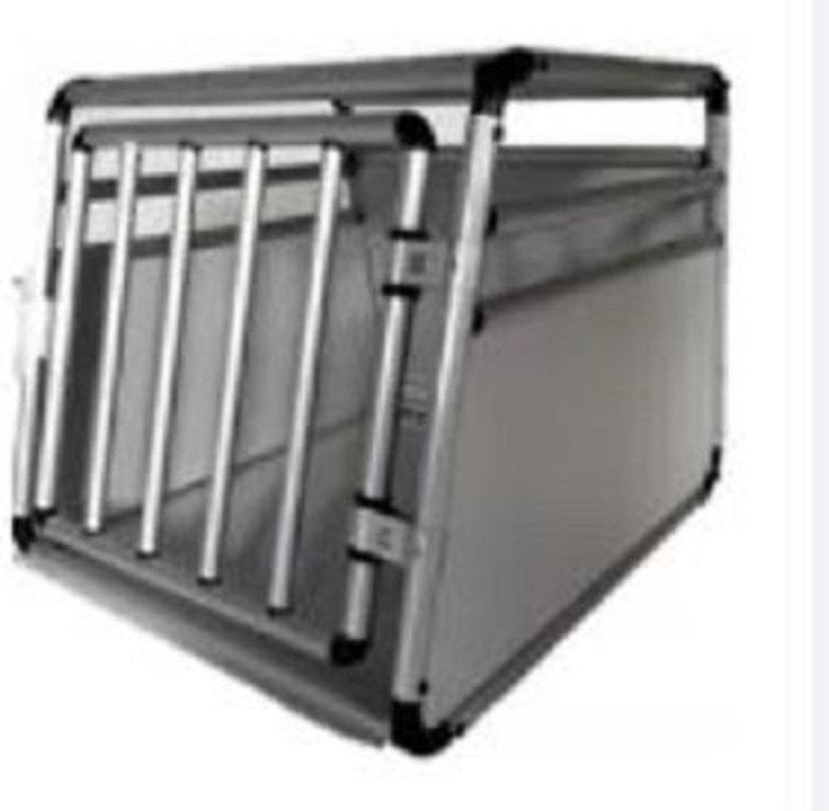 Auto Bench - Hondenbench  Aluminium Medium - Transportkooi - Autokooi  69 x 54 x 50 cm - Grey MDF