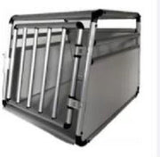 Auto Bench - Hondenbench  Aluminium Medium - Transportkooi - Autokooi  69 x 54 x 50 cm - Grey MDF