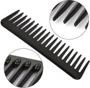Brede Kam 19 Tanden|Styling Tool |Wide Tooth Comb|Kapper Kam|Haar Kam|Haar Accessoire|Cabantis|Zwart