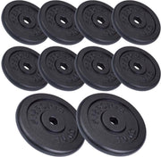 ScSPORTS® Halterschijven set 60 kg - 30 mm - 8x5 - 2x10 kg - Gietijzer - Gewichten