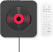 CD-Speler Draagbare met Bluetooth - 5 in 1 Aan de wand Monteerbare CD-speler - Veilig voor kinderen - Zwart