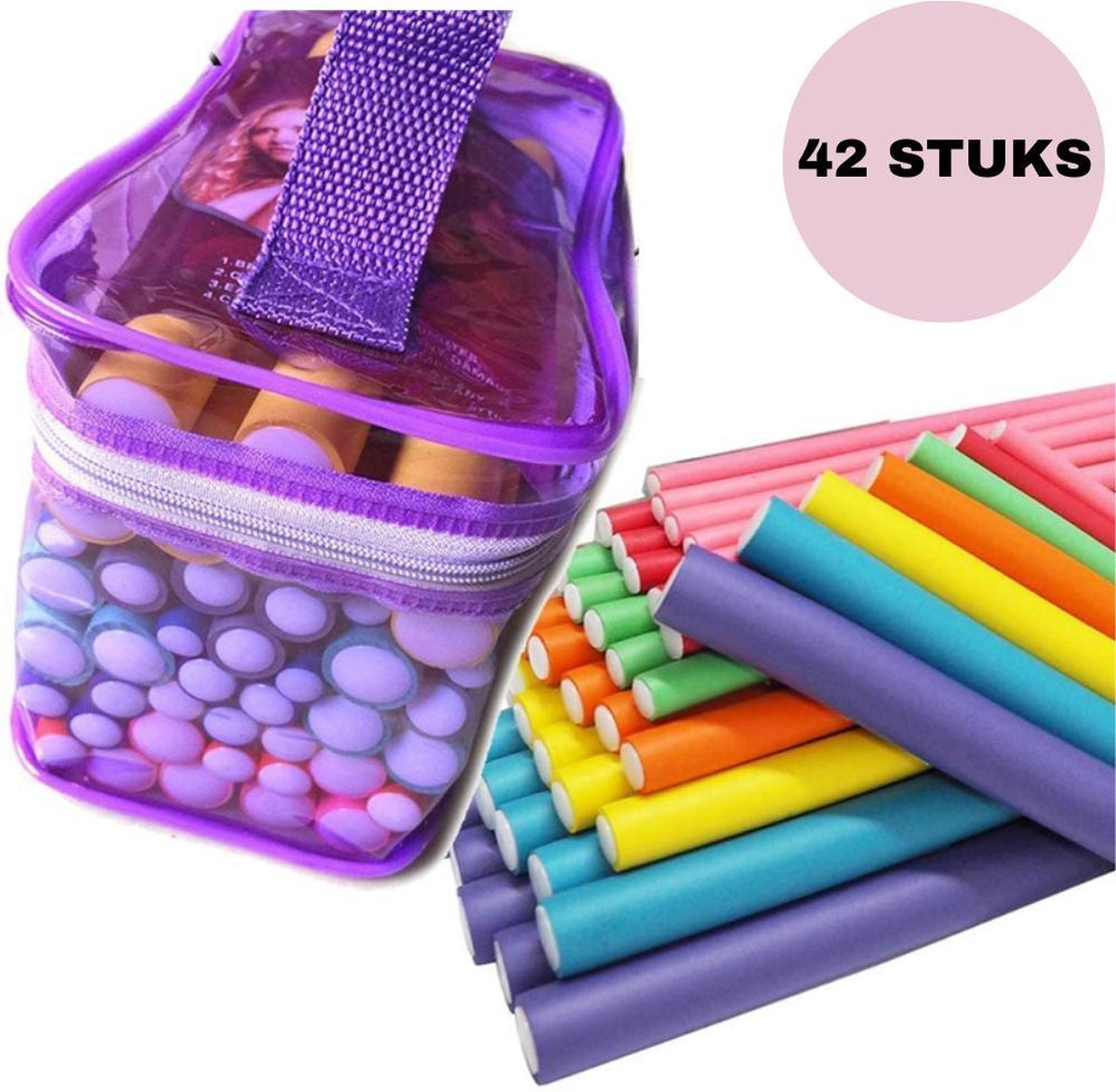 Krulspelden - Watergolfrollers - NIEUWSTE Haarrollers - meest verkochte Krul Rollers - 42 Stuks - Complete Krulset