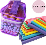 Krulspelden - Watergolfrollers - NIEUWSTE Haarrollers - meest verkochte Krul Rollers - 42 Stuks - Complete Krulset