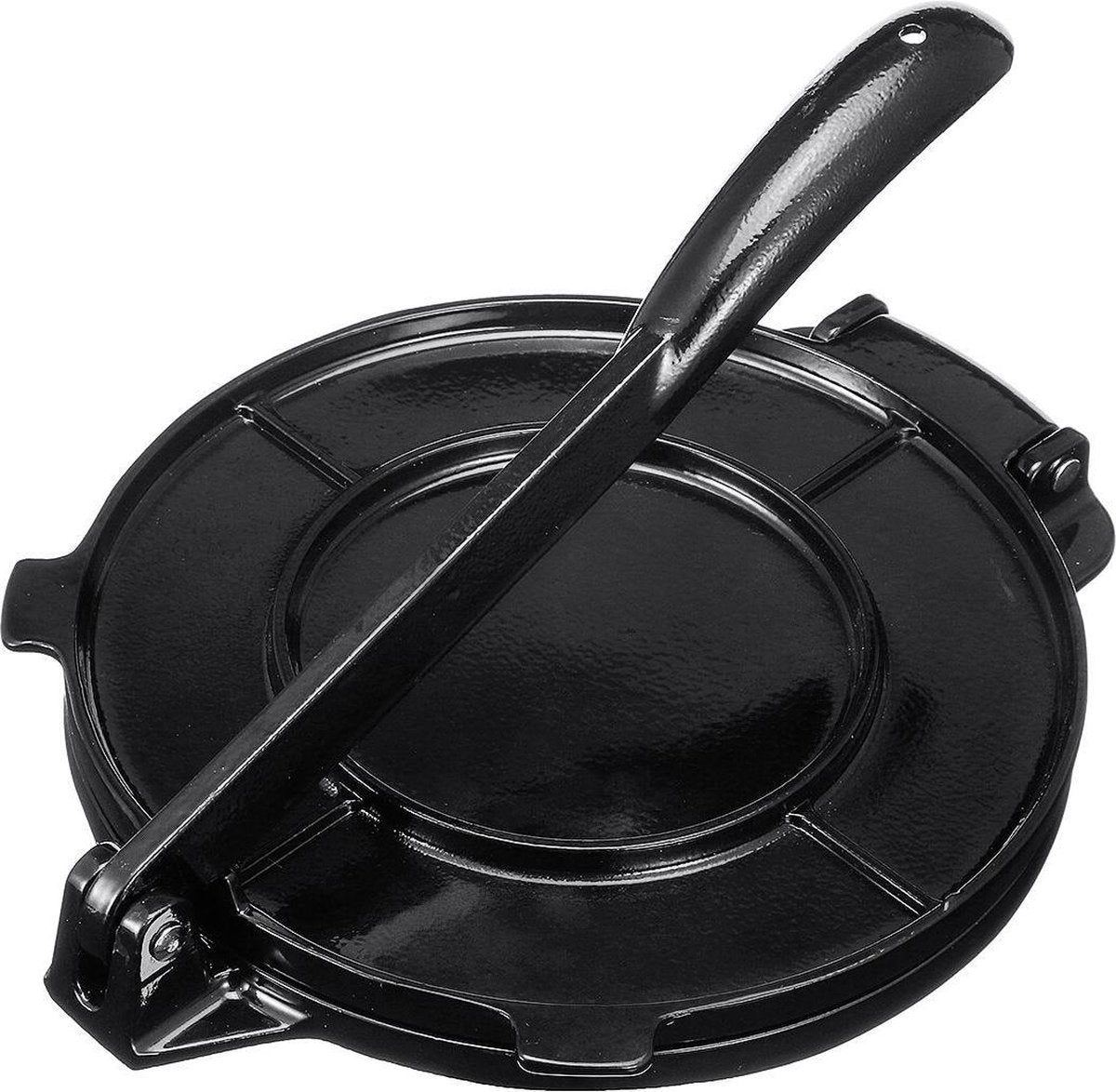 Baymate 20 CM Tortillapers Maker Aluminium Opvouwbare Thuis Keuken Meel Maïs Bakken Pers Maker DIY Pie Tool Black