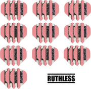 deDartshop 10 Sets (30 stuks) Ruthless flights Multipack - Roze Paneel - darts flights