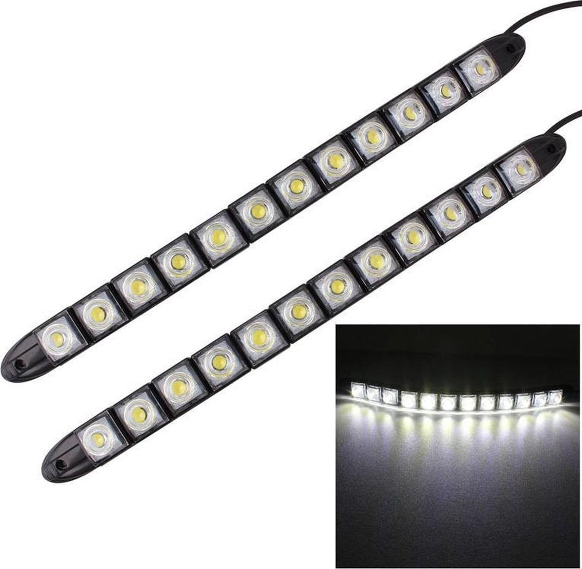 2 STUKS 6 W 12 LED SMD 5050 Flexibele Snake LED Auto-dagrijverlichting