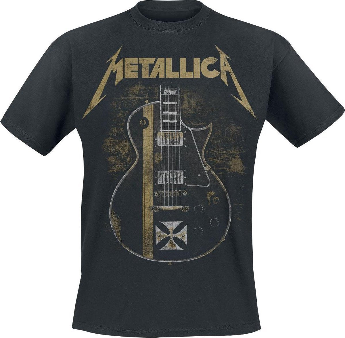 Metallica James Hetfield Guitar Iron Cross Heren T-shirt M