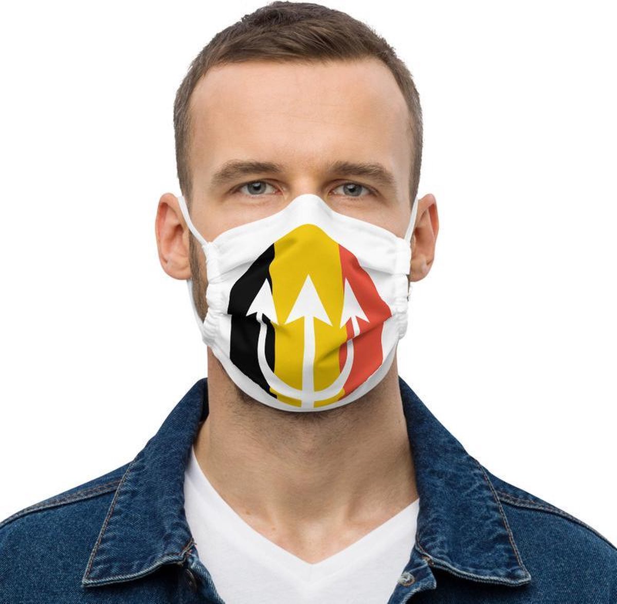 EK 2021 Wasbaar Mondkapje - Red Devils - Belgische Vlag - België - Stoffen Mondkap
