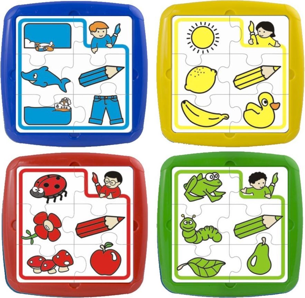 Miniland Leerpuzzels Primary 6 Stukjes Junior 26 Cm 4 Stuks