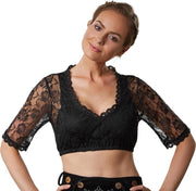 dressforfun - Dirndlblouse Resi S  - verkleedkleding kostuum halloween verkleden feestkleding carnavalskleding carnaval feestkledij partykleding - 303085