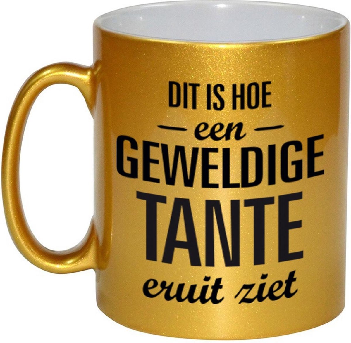 Gouden geweldige tante cadeau koffiemok / theebeker 330 ml