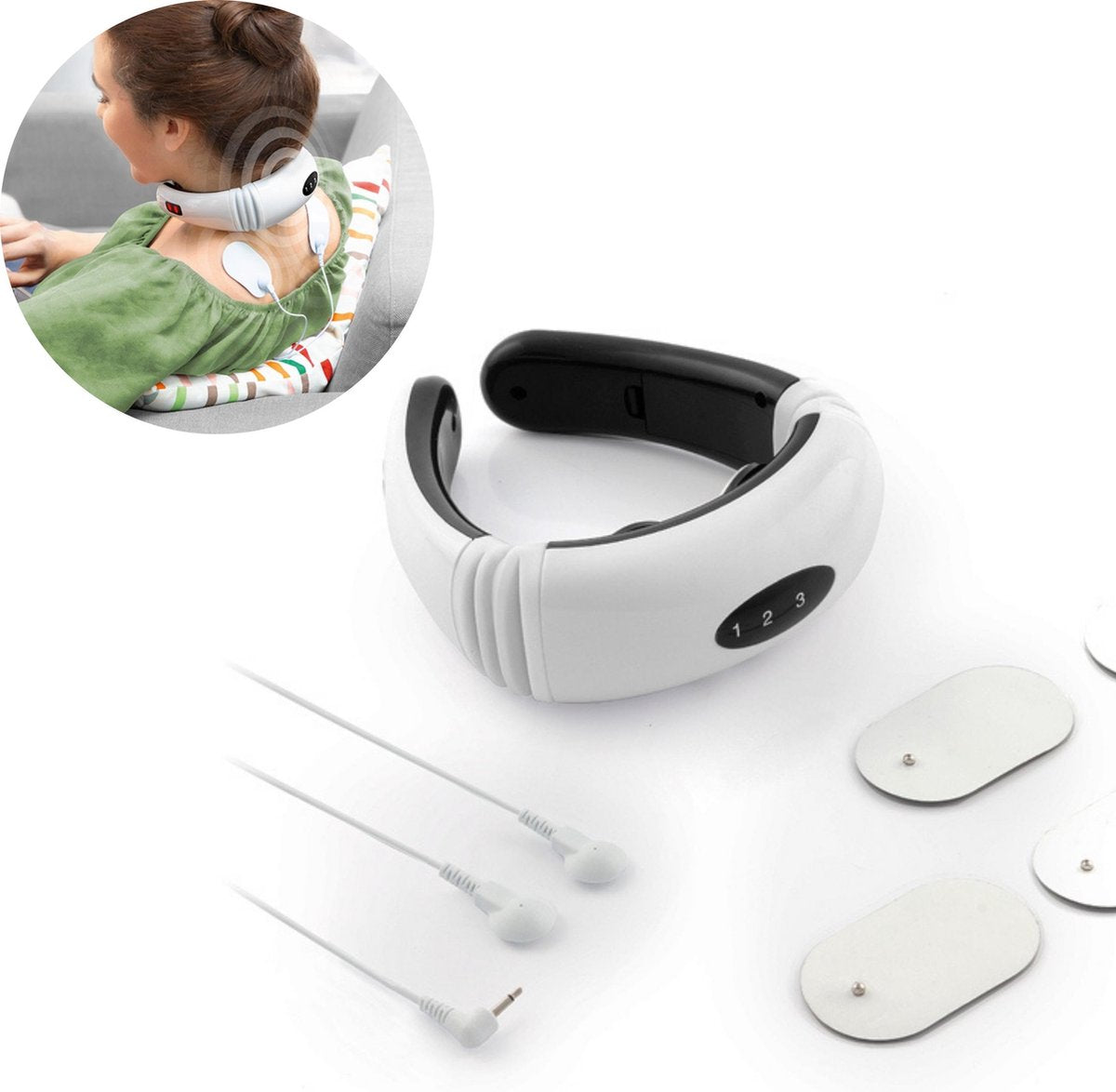 Nekmassage Apparaat Massagekussen Massage Apparaten Rug Massage Stress - Hoofdpijn - Migraine - 6 Massages - 16 Niveau's