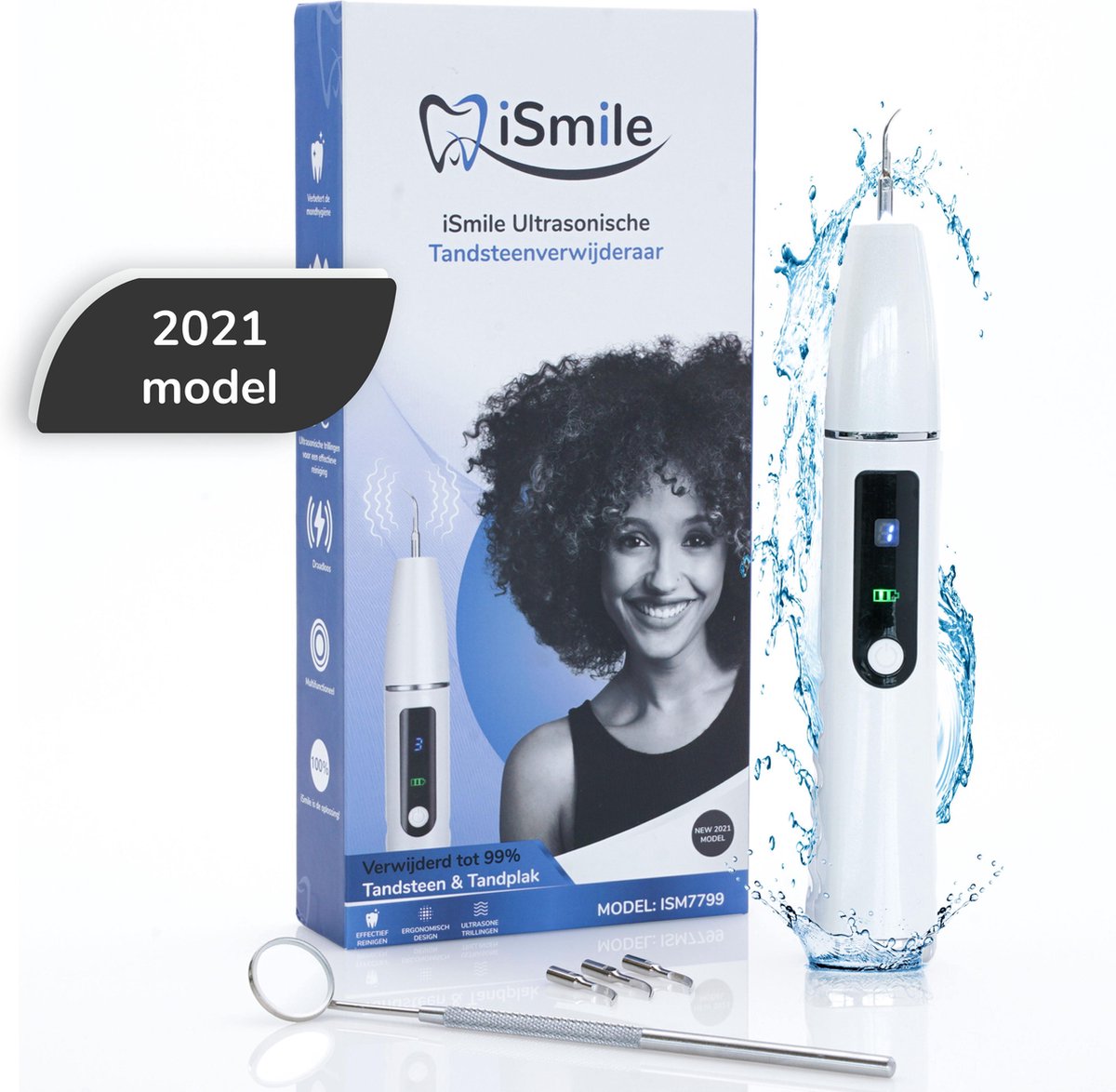 iSmile® - ISM7199 - Elektrische Tandsteen Verwijderaar met Ultra Sonische Trillingen - Professionele Tandsteen reiniger - Tandplak verwijderaar