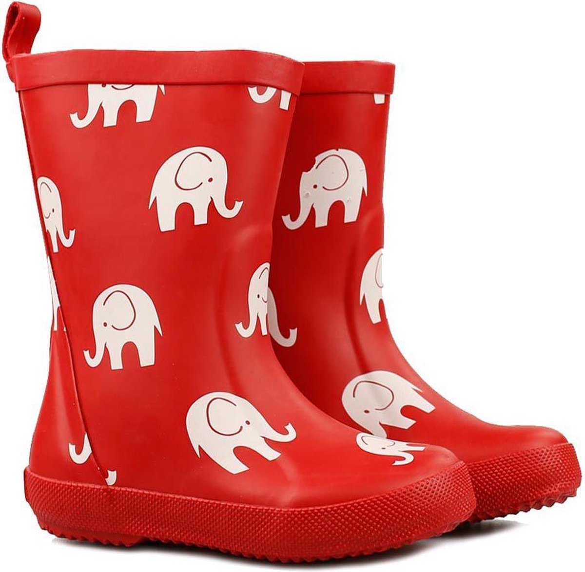 Rode rubberlaars met Olifanten print van CeLaVi 32
