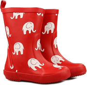 Rode rubberlaars met Olifanten print van CeLaVi 32
