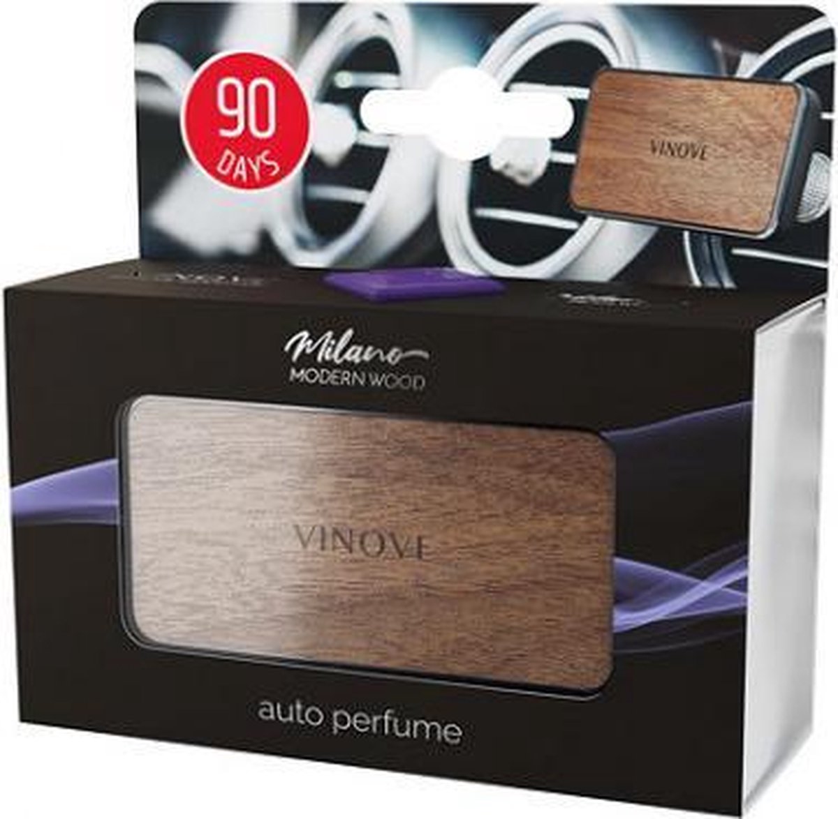 Vinove Autoparfum Milano - Auto luchtverfrisser - Luchtrooster bevestiging