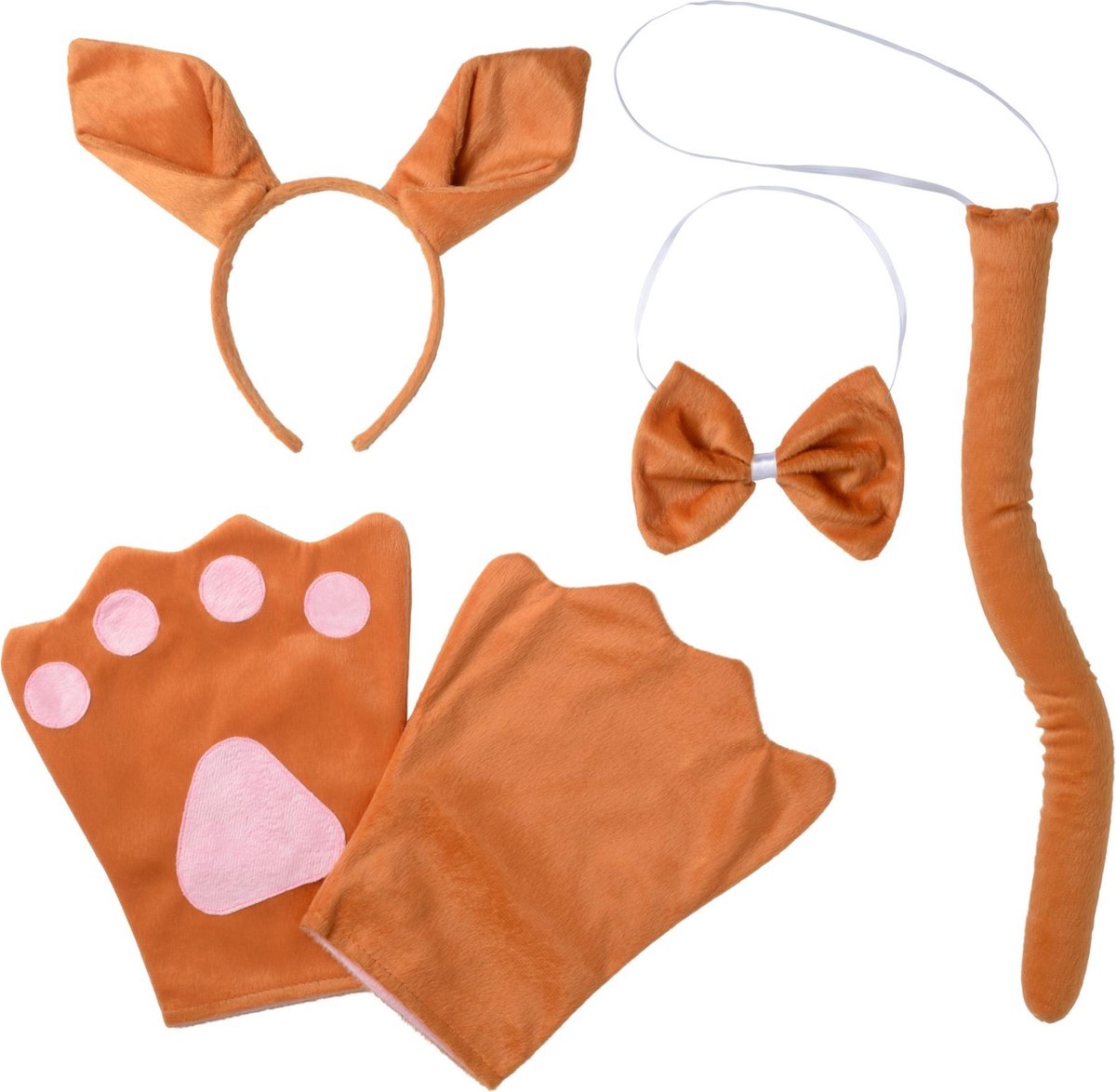 dressforfun - Accessoireset kangoeroe Volwassenen  - verkleedkleding kostuum halloween verkleden feestkleding carnavalskleding carnaval feestkledij partykleding - 302050