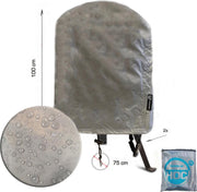 COVER UP HOC Diamond bbq hoes voor The Bastard Large - Waterdicht met Stormbanden en Trekkoord