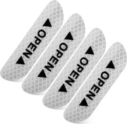 Reflecterende stickers - Auto reflecterende deur sticker - Reflecterende Strips - Open portier - Veiligheid - Reflecterende strips voor fiets - Glow in the dark strips - Nacht strips veiligheid - Autoaccessoires - Reflecterend Wit - 4 Stuks