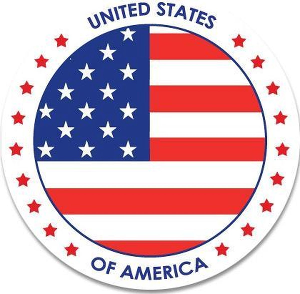20x Verenigde Staten/USA sticker rond 14