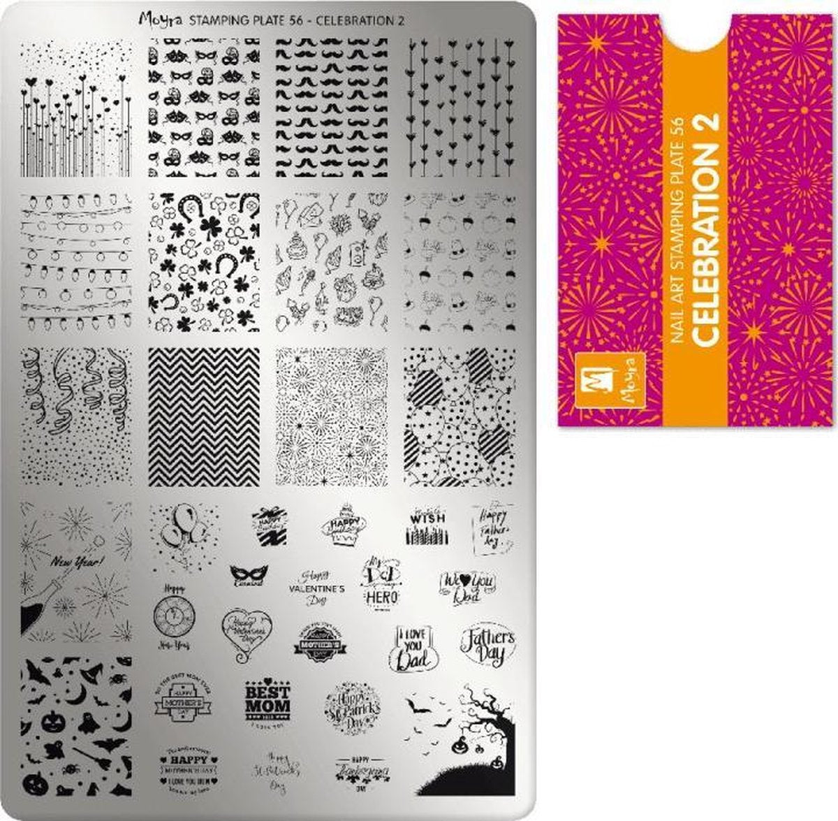 Moyra Stamping Plate 56 Celebration 2