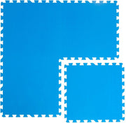 Zwembadmat Vloerbescherming Tegels Vloermatten 50x50 cm Blauwe Puzzelmat