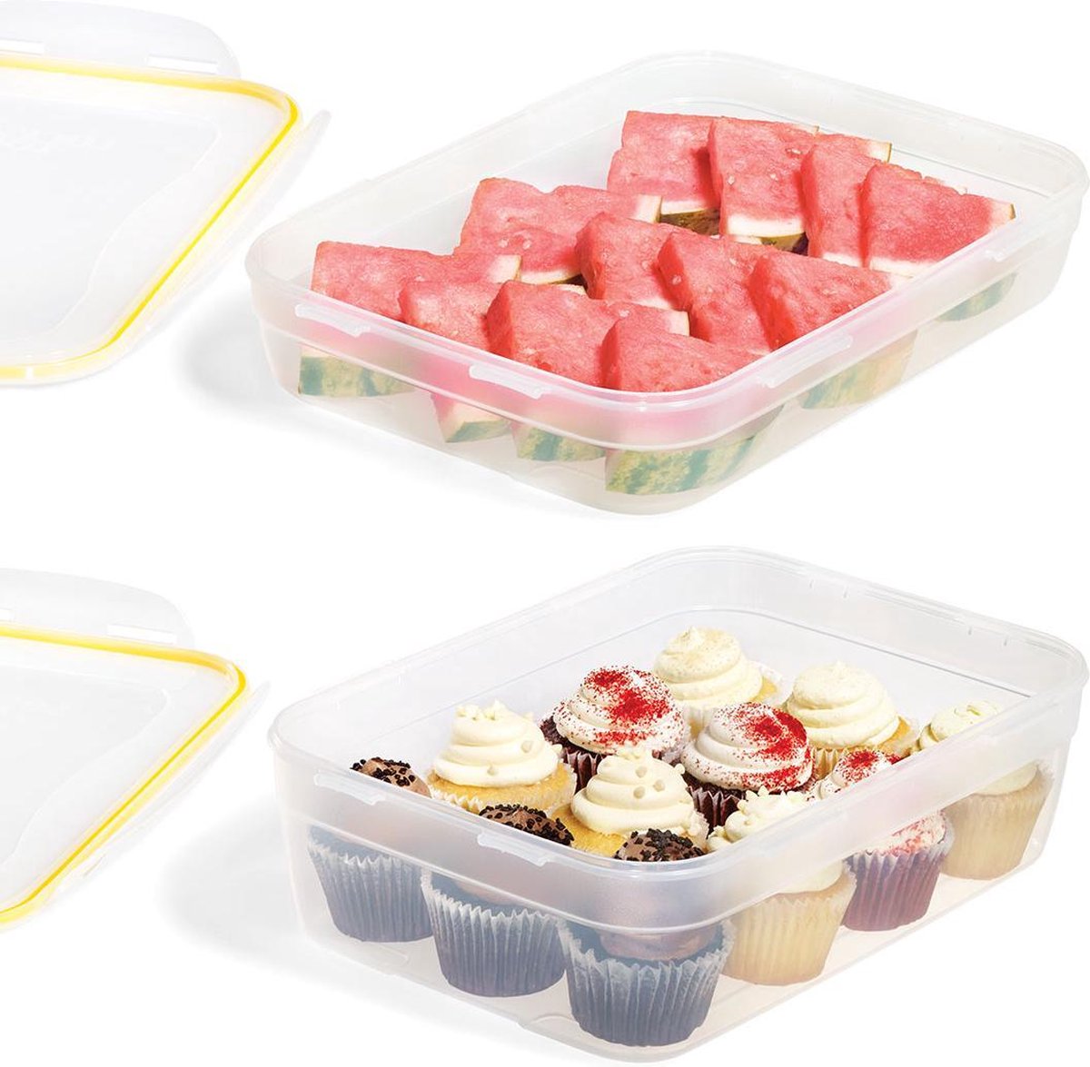 Lock&Lock Vershoudbakjes | Bewaardozen voedsel - Set van 2 stuks - Stapelbaar - Easy Match