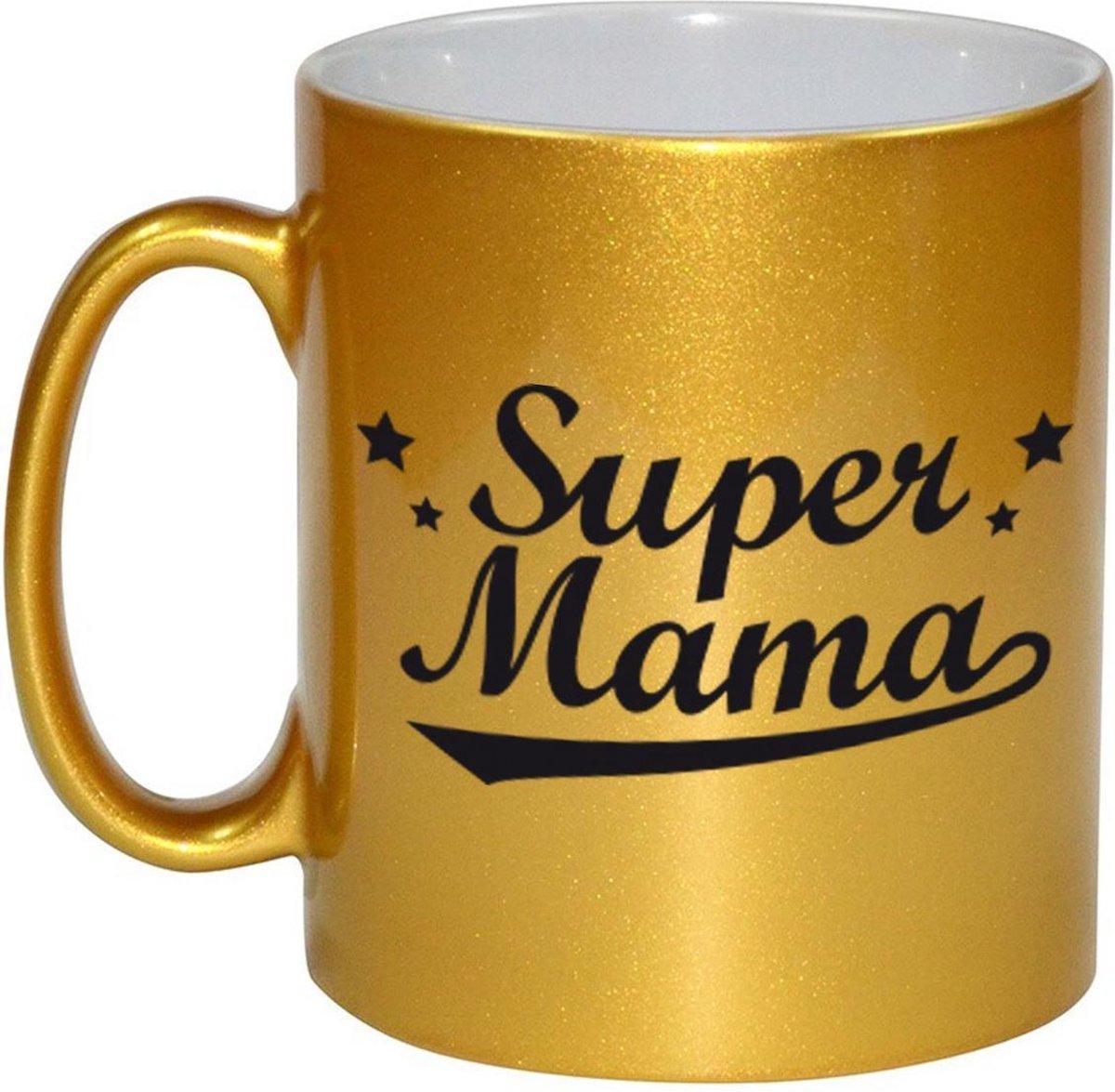 Super mama gouden mok / beker voor Moederdag 330 ml