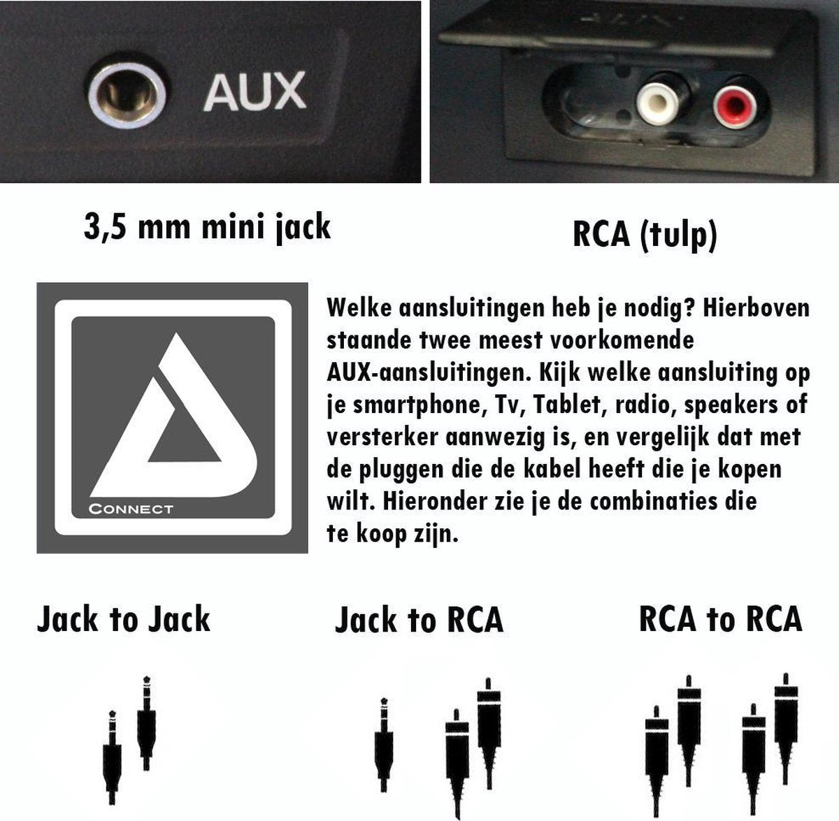 LAV Verlengsnoer koptelefoon + Aux kabel auto (3in1) 2