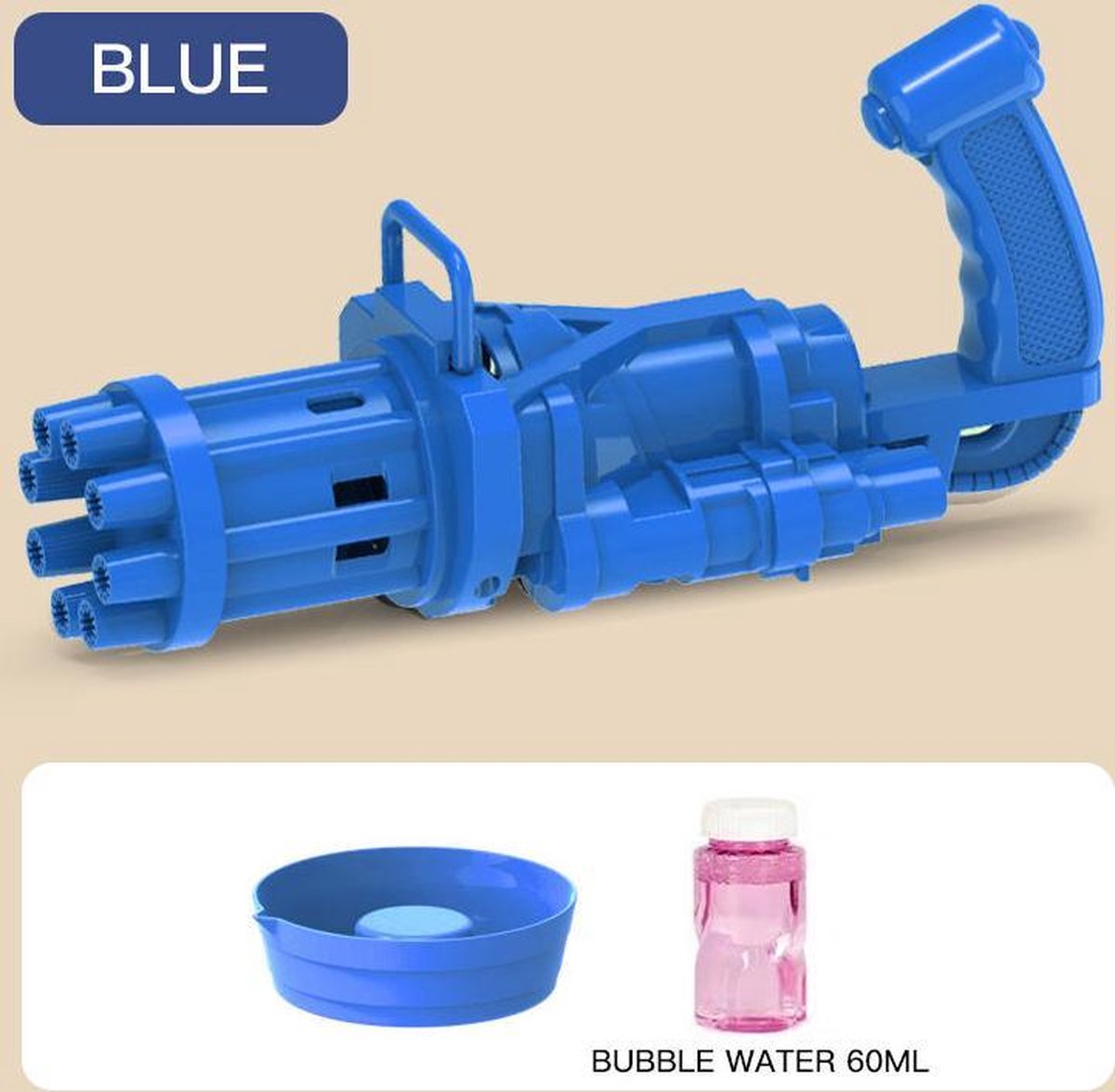 ZenXstore - Bellenblaas pistool (Blauw) - Bubble machine mini - Mini bubbelgun- Gatling - Speelgoed