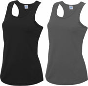 Voordeelset -  grijs en zwart sport singlet voor dames in maat Large(40) - Dameskleding sport shirts